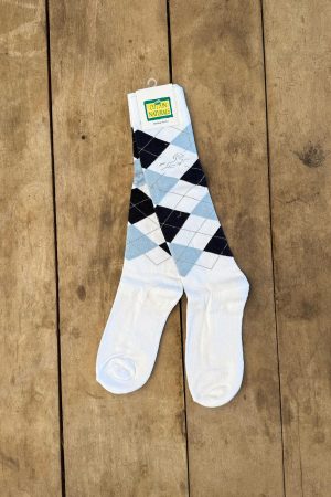 Meia Escocesa INSTEP Branco/Azul