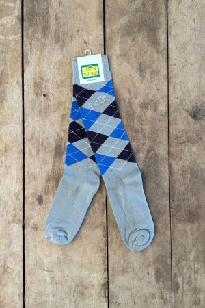Meia Escocesa INSTEP Cinza/Azul Claro