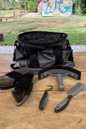 Bolsa Kit Higiênico AM Ferramentas com Kit de Limpeza cor:Cinza