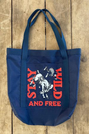 Bolsa Barão Horsewear cor:Azul Marinho Estampa Peão