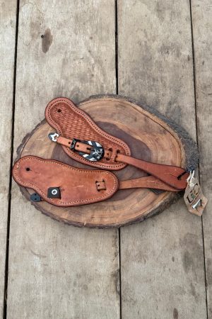 Correia de Espora FL Balaiada Fivela com Dois Machados Boots Horse cor:Marrom Claro