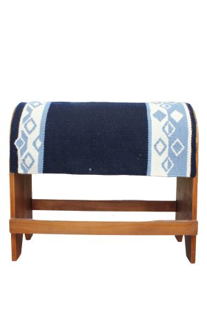 Sobremanta Navajo Lã Boots Horse Cor:Azul/Branco