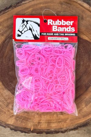 Elástico de Crina Rubber Bands cor:Rosa