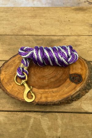 Cabo para Cabresto com Mosquetão Roxo com Branco Boots Horse