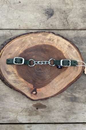 Barbela de Nylon Simples com Corrente Cor: Verde Militar